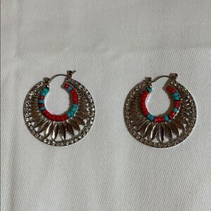 🌼🌼Beaded hoop earrings🌼🌼   